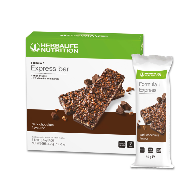 F1 Express Bars Dark Chocolate Flavoured 7 Bar 56 gr. Per bar